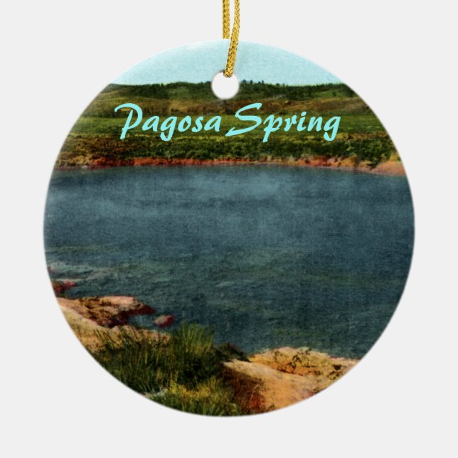Pagosa Spring Ceramic Ornament (Front)