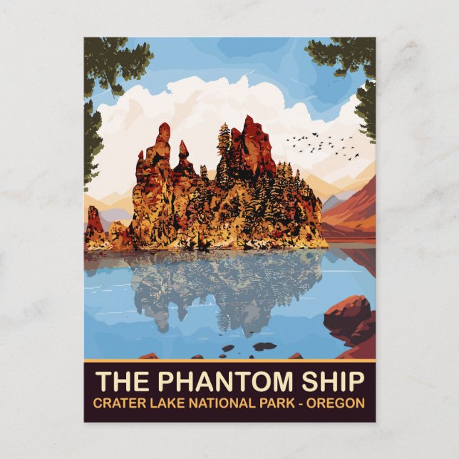 Pahntom Ship, Crater Lake National Park, Oregon  Postcard (Front)