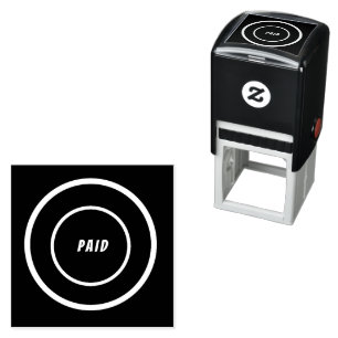 Paid Approval Double Circle Logo Official Payment Self-inking Stamp