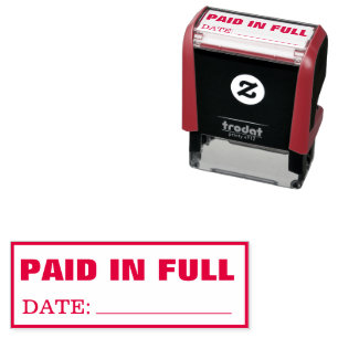 PAID Business Text Template Self-inking Stamp