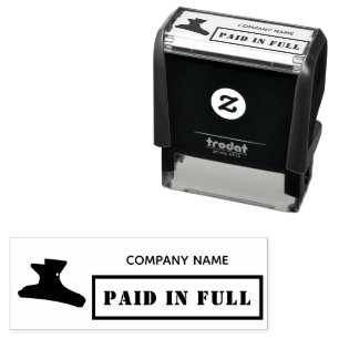 Paid in Full Business Hair Clip Hair Salon Self-inking Stamp