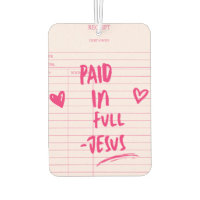 'Paid In Full - Jesus' Pink Receipt Christian Gift