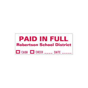 PAID IN FULL Personalized Stamp