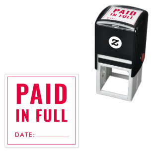 Paid in Full Red Self-inking Stamp