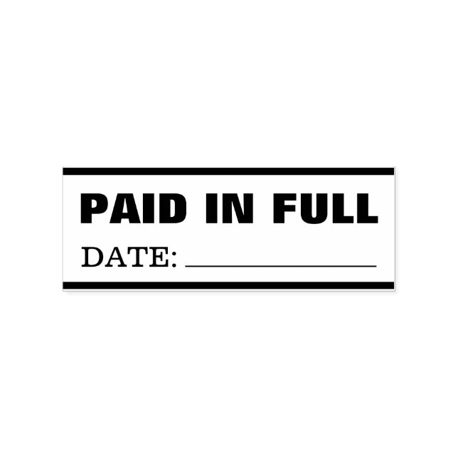 PAID IN FULL RUBBER STAMP (Imprint)