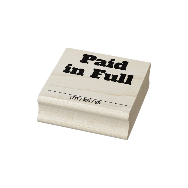 "Paid in Full" Rubber Stamp (Stamp)