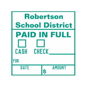 Paid in Full Rubber Stamp
