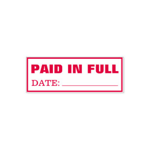 PAID IN FULL SELF-INKING STAMP