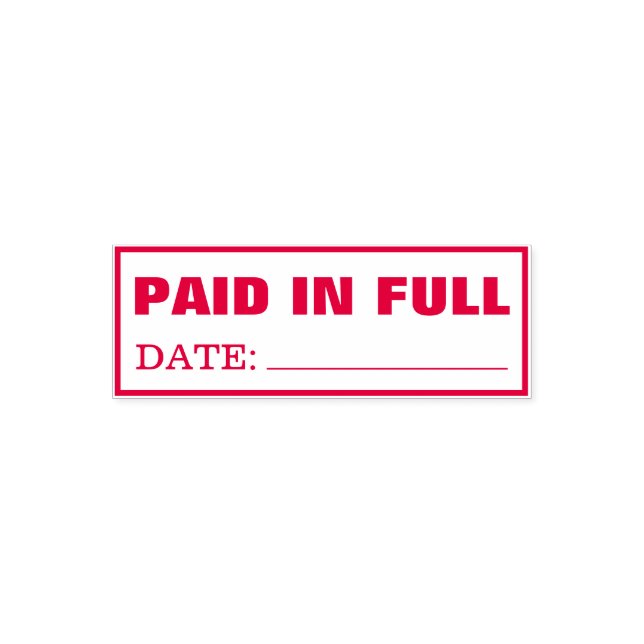 PAID IN FULL SELF-INKING STAMP (Design)