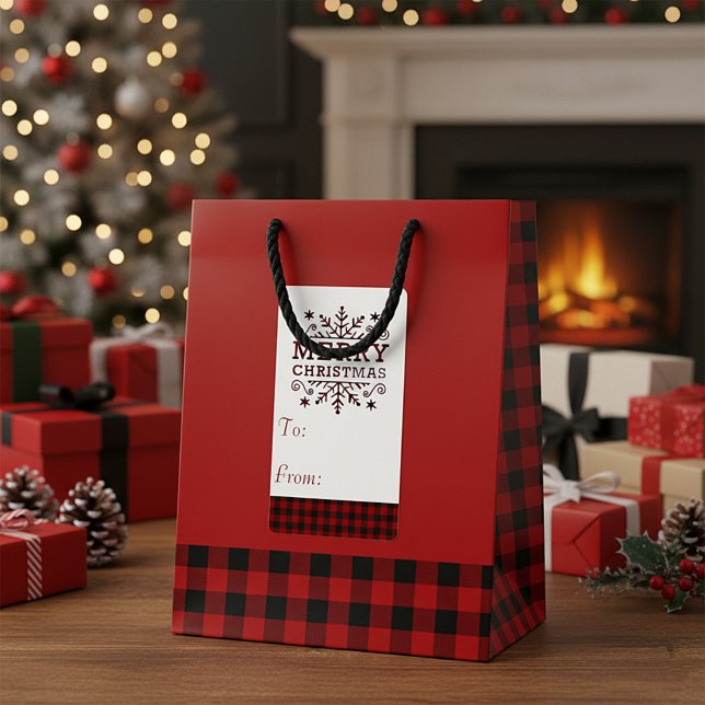 Paid Joyeux Noël snowflake étiquette cadeau autoco (Créateur téléchargé)