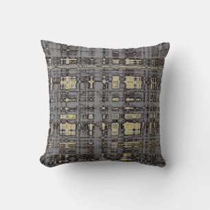 Paid Modern -grey and beige Design Throw Pillow
