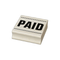 "PAID" Rubber Stamp