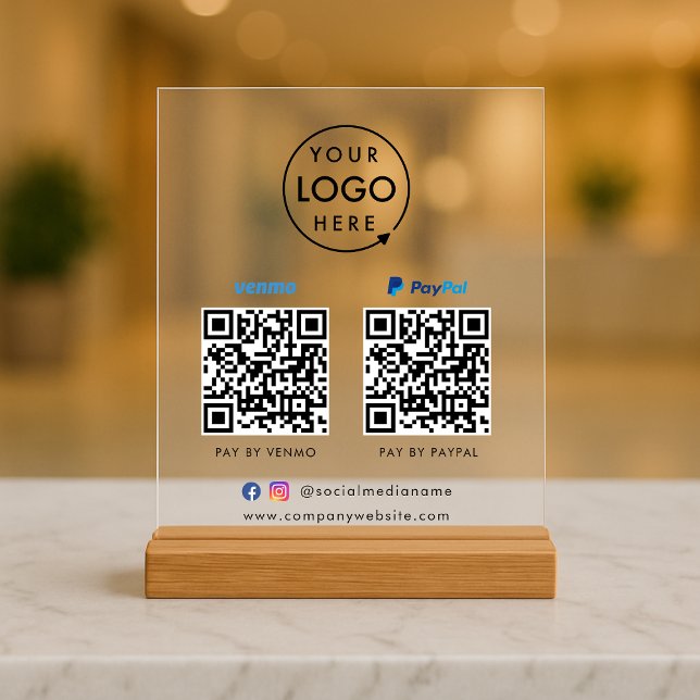 Paiement de code QR | Logo Venmo Paypal Scan to Pa (Créateur téléchargé)