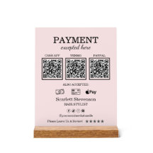 Paiement élégant de code QR rose