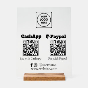 Paiement par code QR   Logo CashApp PayPal Scan-to