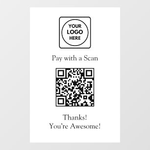 Paiement par code QR Panneau d'affichage de logo