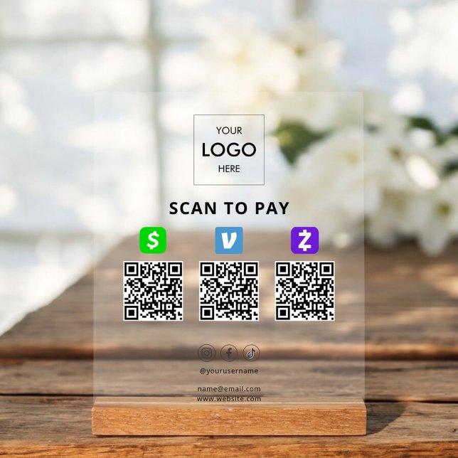 Paiement sans contact Code QR Logo d'entreprise Ac (Créateur téléchargé)