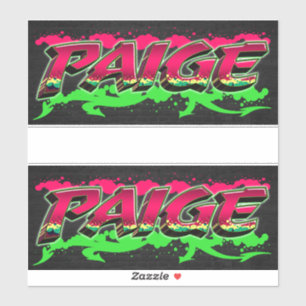 Paige First Name Graffiti Sticker