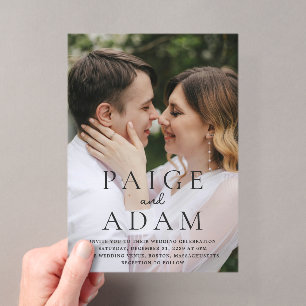 Paige Photo Modern Wedding Acrylic Invitations