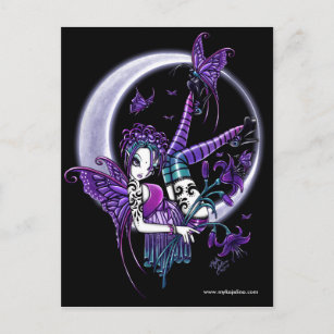 Paige Tattoo Moon Flower Fairy Postcard