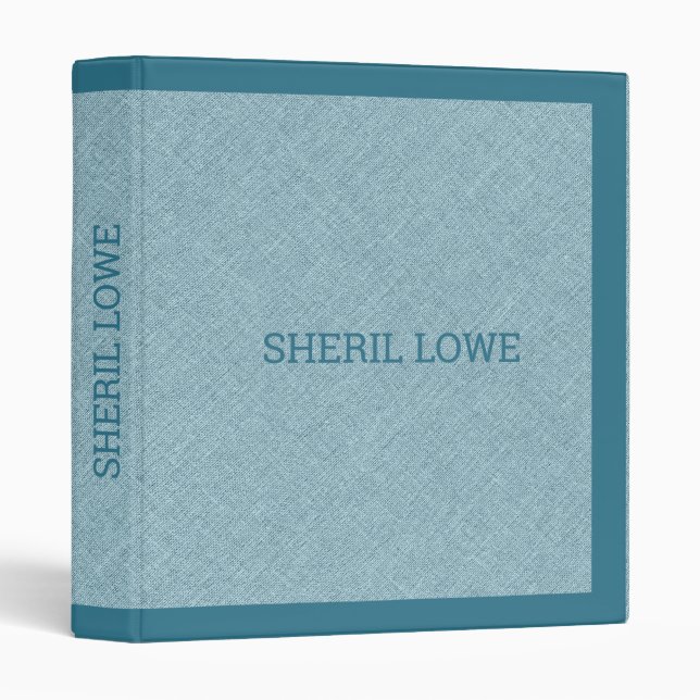 Pail-blue faux line texture background binder (Front/Spine)