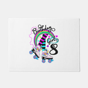 Paillasson 8ème Unicorn Roller Skate Anniversaire Party pour