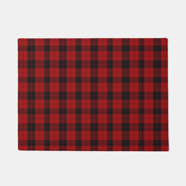 Paillasson à damiers Noël Rouge Buffalo Plaid (Devant)