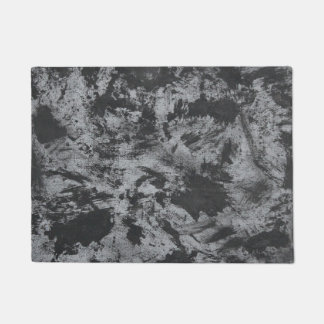 Paillasson À l'encre noire sur l'arrière - plan gris