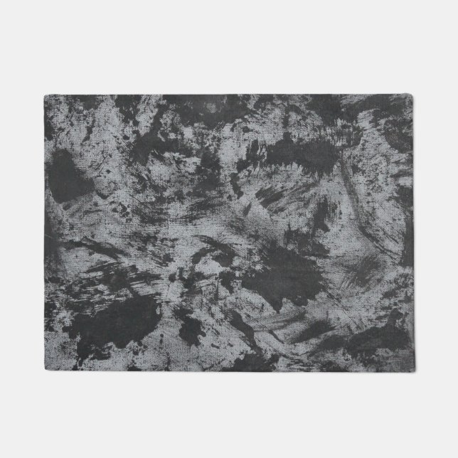 Paillasson À l'encre noire sur l'arrière - plan gris (Devant)