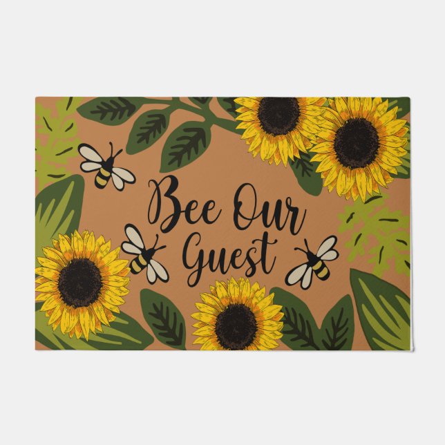 Paillasson Abeille Notre Guest Sunflower Garden Mat, Gardener (Devant)