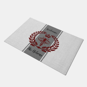 Paillasson Abeille royale grise et rouge rayée