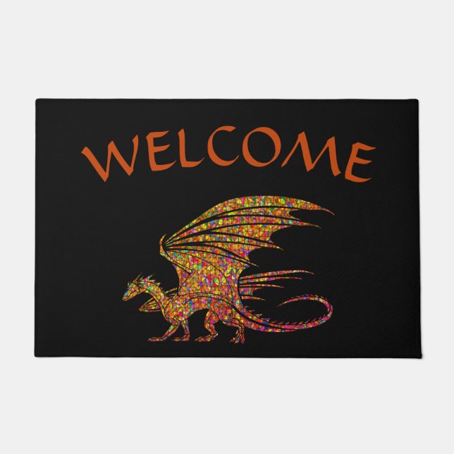 Paillasson Accueil de Dragon de mosaïque Extraordinaire (Devant)