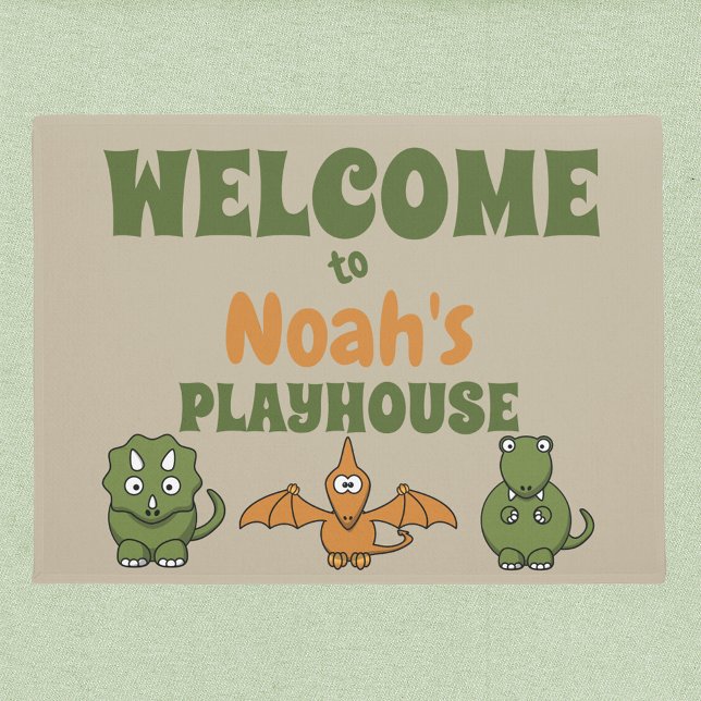 Paillasson Accueil de la Playhouse de Dinosaur (Créateur téléchargé)