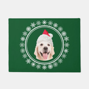 Paillasson Accueil de Noël de Père Noël de chien de labrador