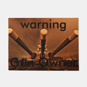 Paillasson Accueil de propriétaire d'arme à feu mat