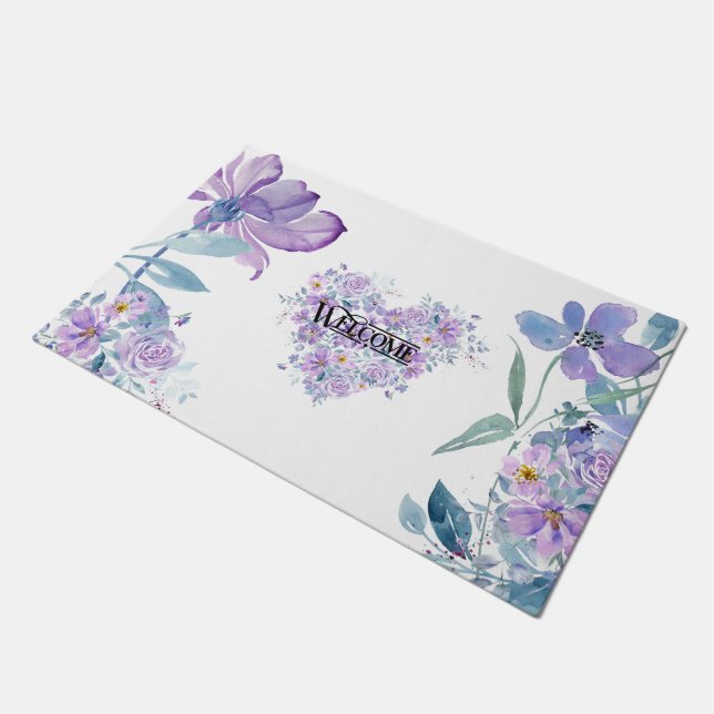 Paillasson Accueil du coeur floral (Incliné)