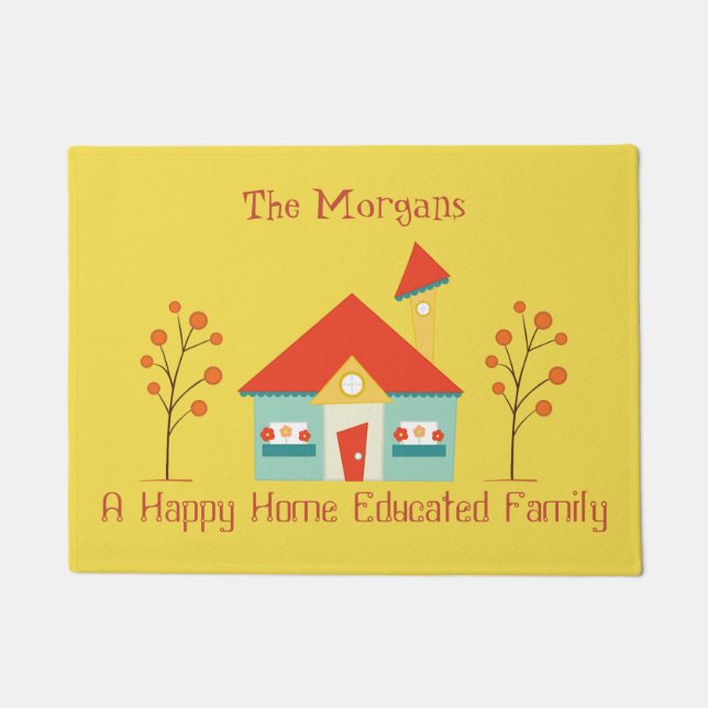 Paillasson Accueil heureux Accueil Éduqué Accueil familial (Devant)