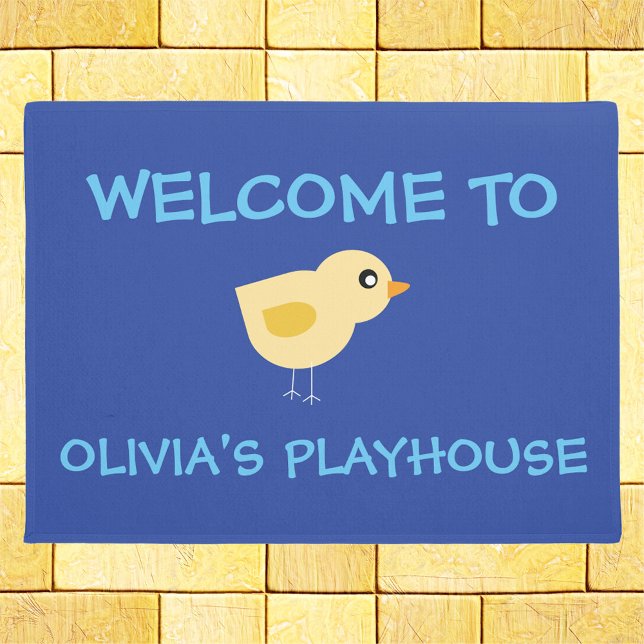 Paillasson Accueil Playhouse avec nom d'oiseau et de coutume (Créateur téléchargé)