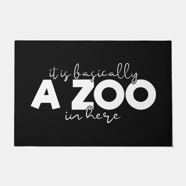 Paillasson Accueil Porte Mat C'Est Fondamentalement Un Zoo No (Devant)
