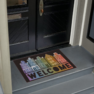 Paillasson Accueil Rainbow Holland Amsterdam Colorant