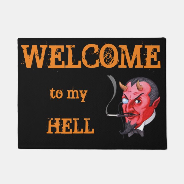 Paillasson accueil satan (Devant)