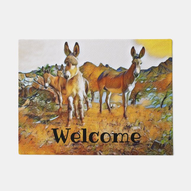 Paillasson Accueil sauvage de Burros (Devant)