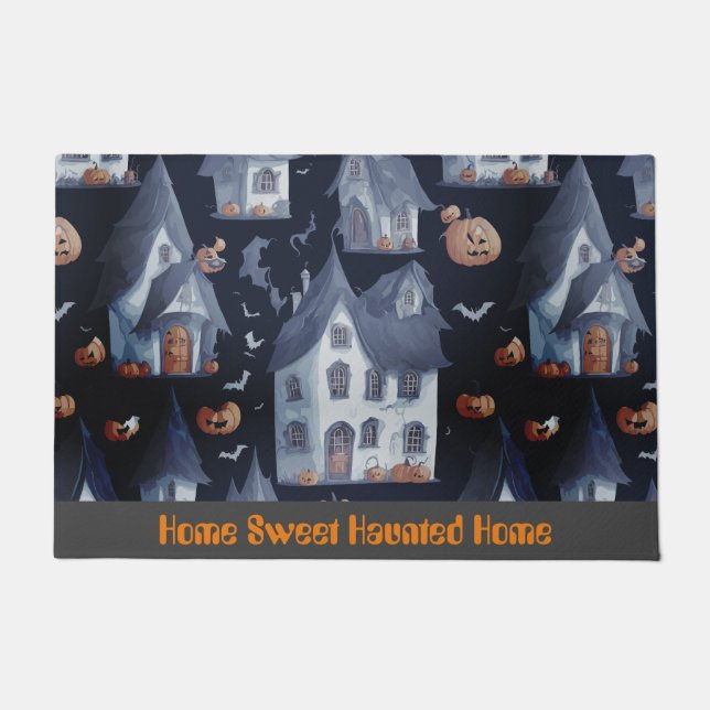 Paillasson Accueil Sweet Haunted Maison Personnalisée Hallowe (Devant)