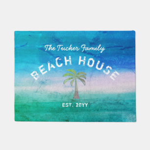 Paillasson Accueil tropical Ocean Blue Green Beach House