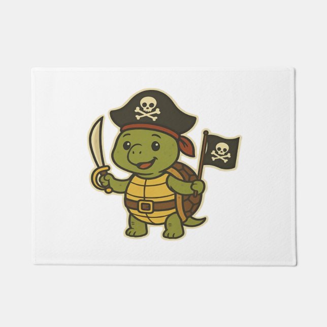 Paillasson Adorable Pirate Turtle Classic T-Shirt (Devant)