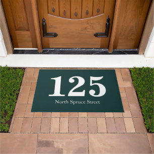 Paillasson Adresse Dark Green Street personnalisée