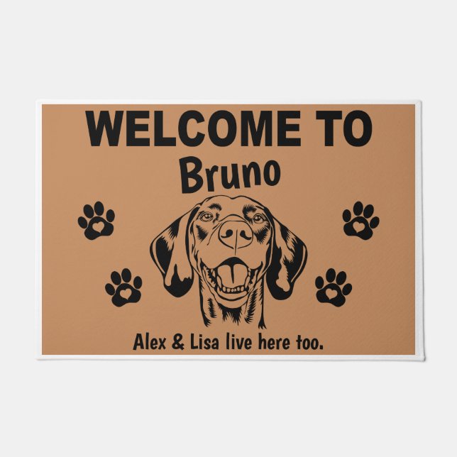 Paillasson Affarian Vizsla Personalized Door Mat Doormat (Devant)