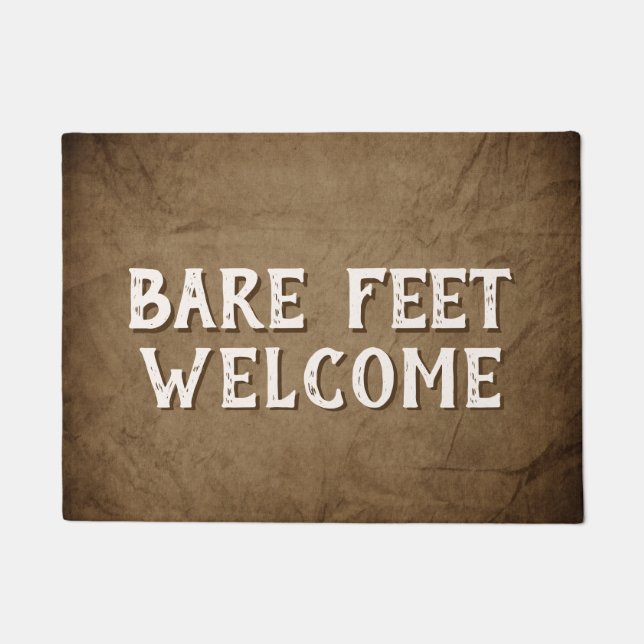 Paillasson Affiche de bienvenue pieds nus (Devant)