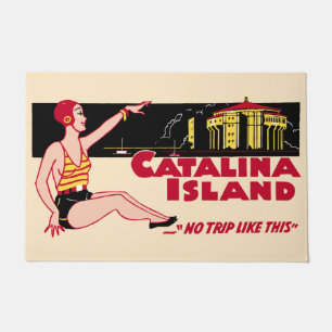 Paillasson Affiche vintage de voyage de casino d'île de