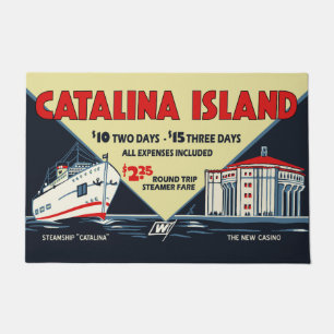 Paillasson Affiche vintage de voyage de casino d'île de